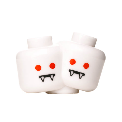 Neutral Double Vampire Head - White