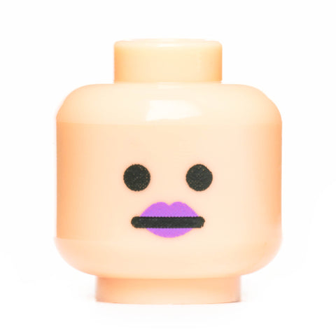 Female Neutral Head - Light Flesh/Purple