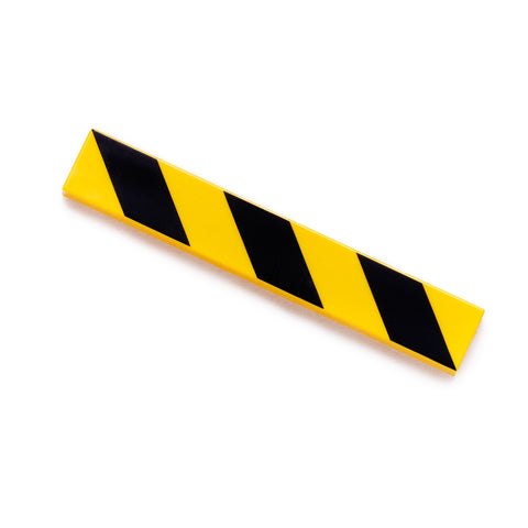 1x6 Barricade Tile - Yellow/Black