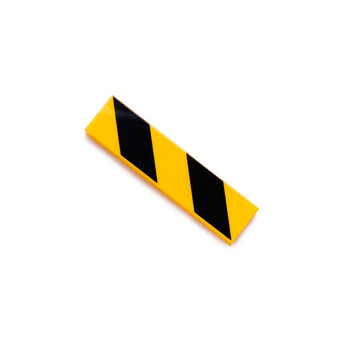 1x4 Barricade Tile - Yellow/Black