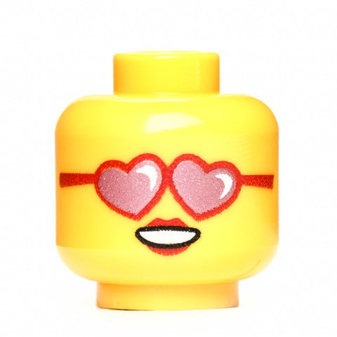 Heart Glasses Head - Yellow