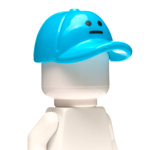 Big Neutral Hat - Med Azure
