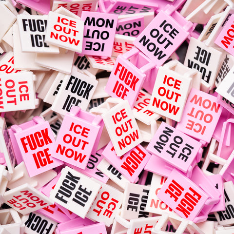 F*CK ICE sandwich board