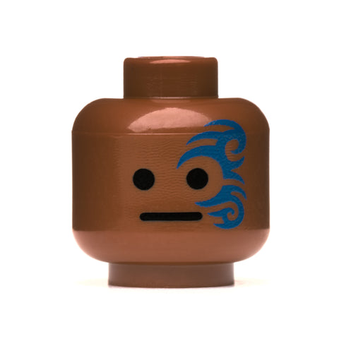 Neutral Face Tattoo - Reddish Brown