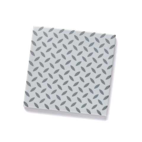 Diamond Plate Tile – 4x4 Light Bluish Grey