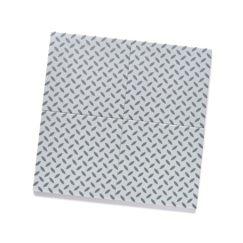 Diamond Plate Tile – 4x4 Light Bluish Grey