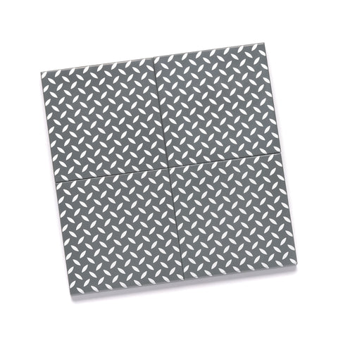 Diamond Plate Tile – 4x4 Dark Bluish Grey